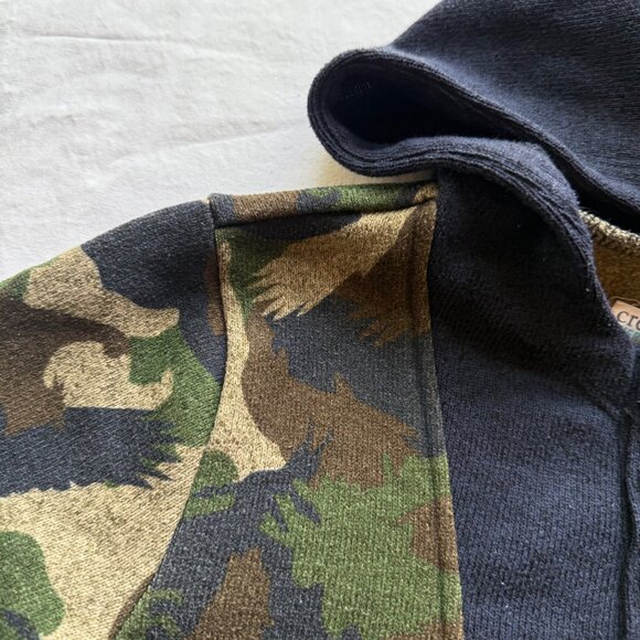 Camouflage Hooded Pullover Sweater Size 10 Crewcuts Everyday Polyester Material - Picture 3 of 7